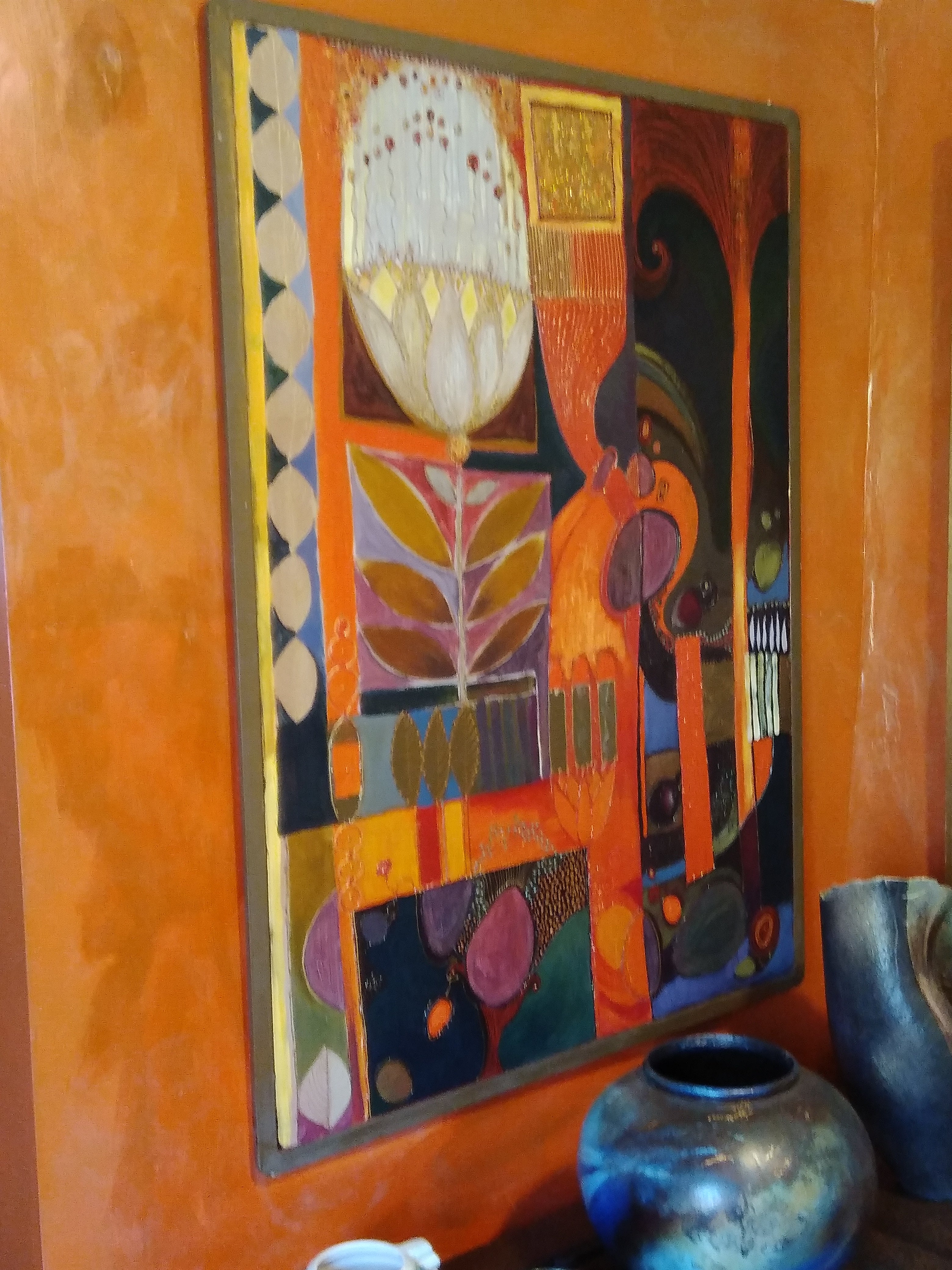 Enormous original abstract garden painting