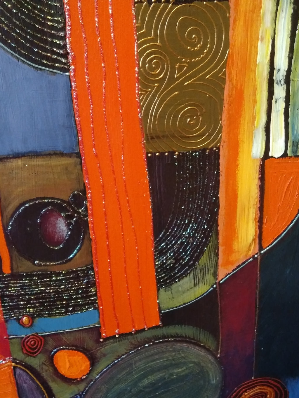 Enormous original abstract garden painting