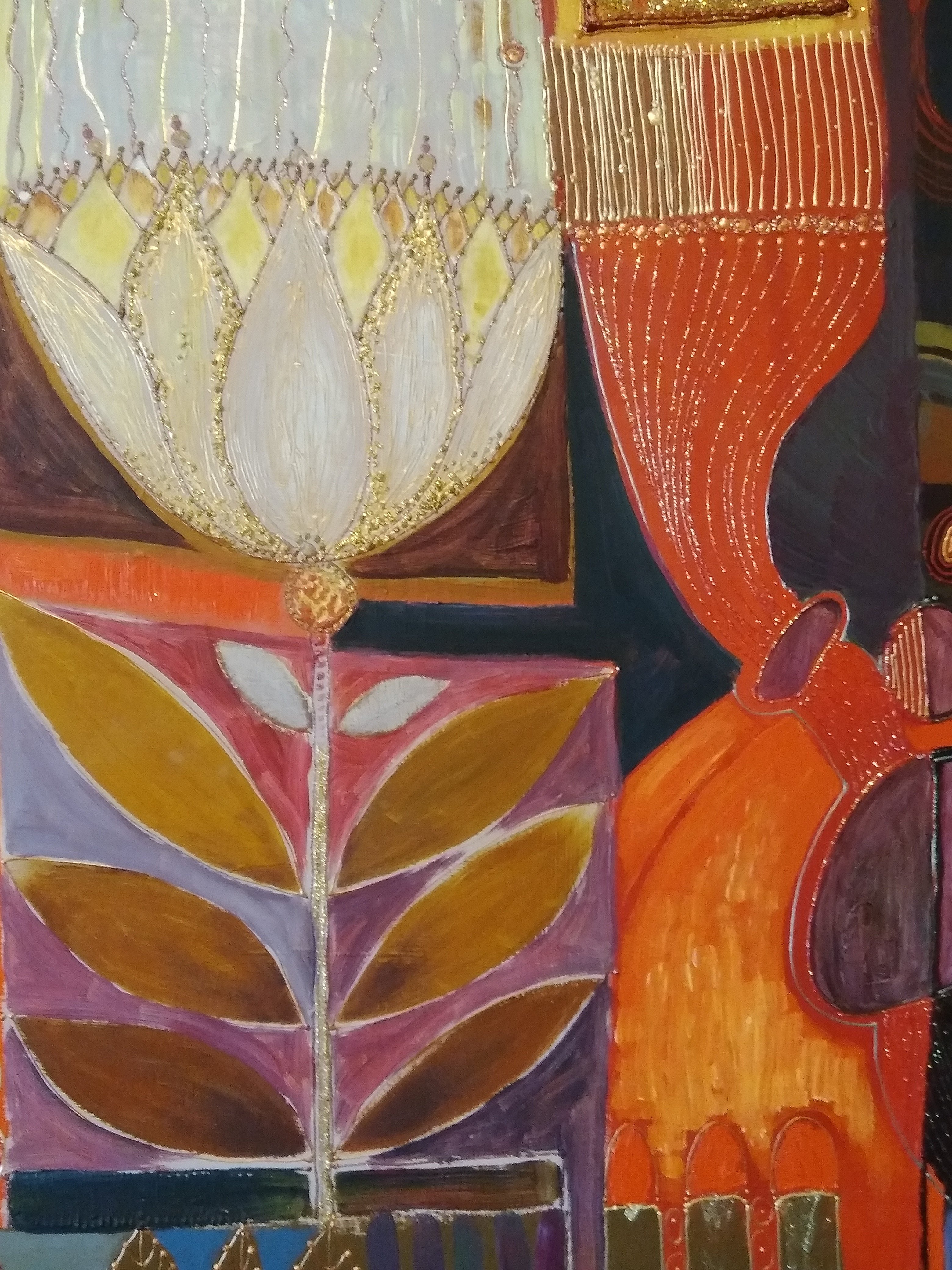Enormous original abstract garden painting
